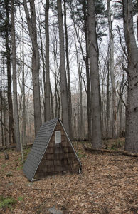 This spring house marks the site of the original well.