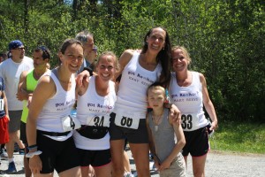 Kate Johnson, Margaret Alexson, Holly Durstin, Tyler Olsen and Mary Reeve after the May 27 race. Photo by Holly Alexson.