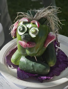 These altered green peppers were entered in the Food Art contest. Photo by Bruce Frisch.