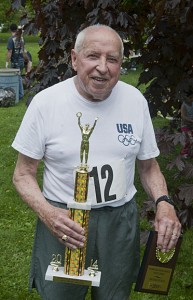 The oldest runner in the race was Ed Regnor, 83. Photo by Bruce Frisch.