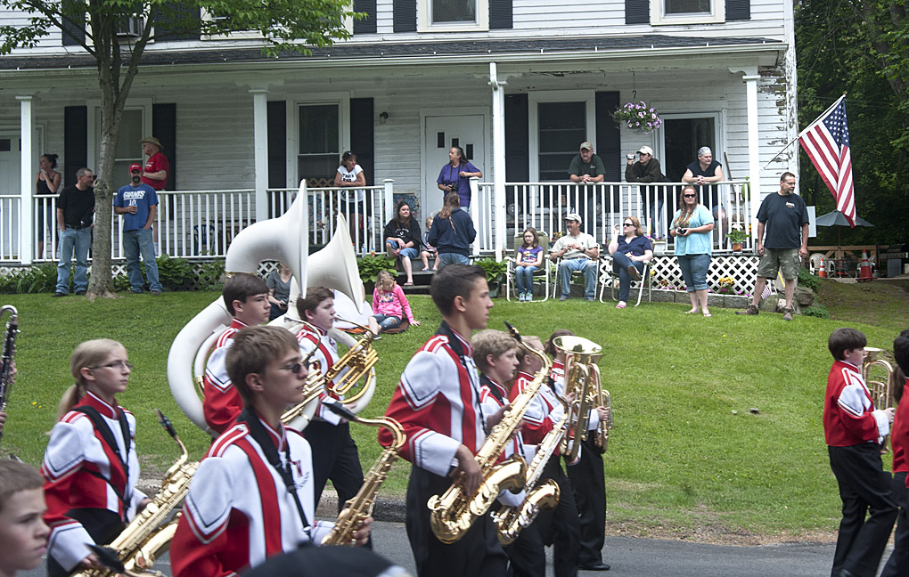 Memorial Day Parade Held Under Blue Skies