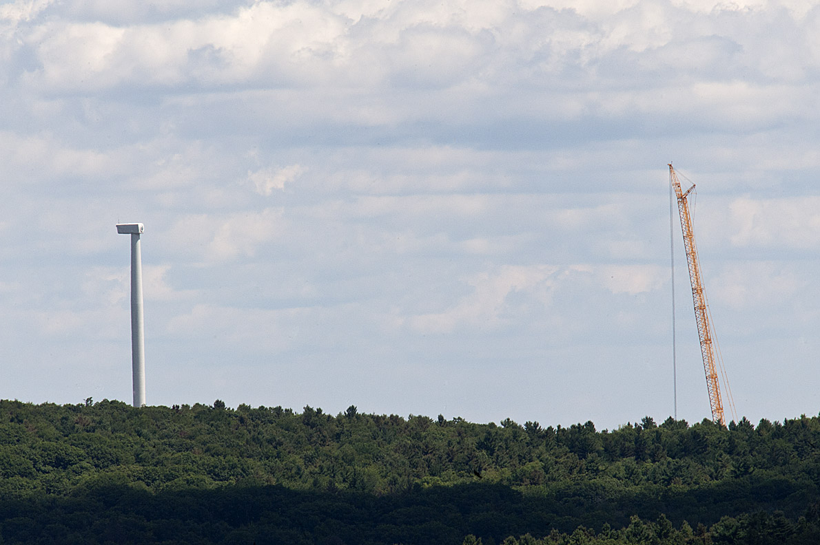 Construction of Wind Turbines on Flagg Hill Site Is Underway