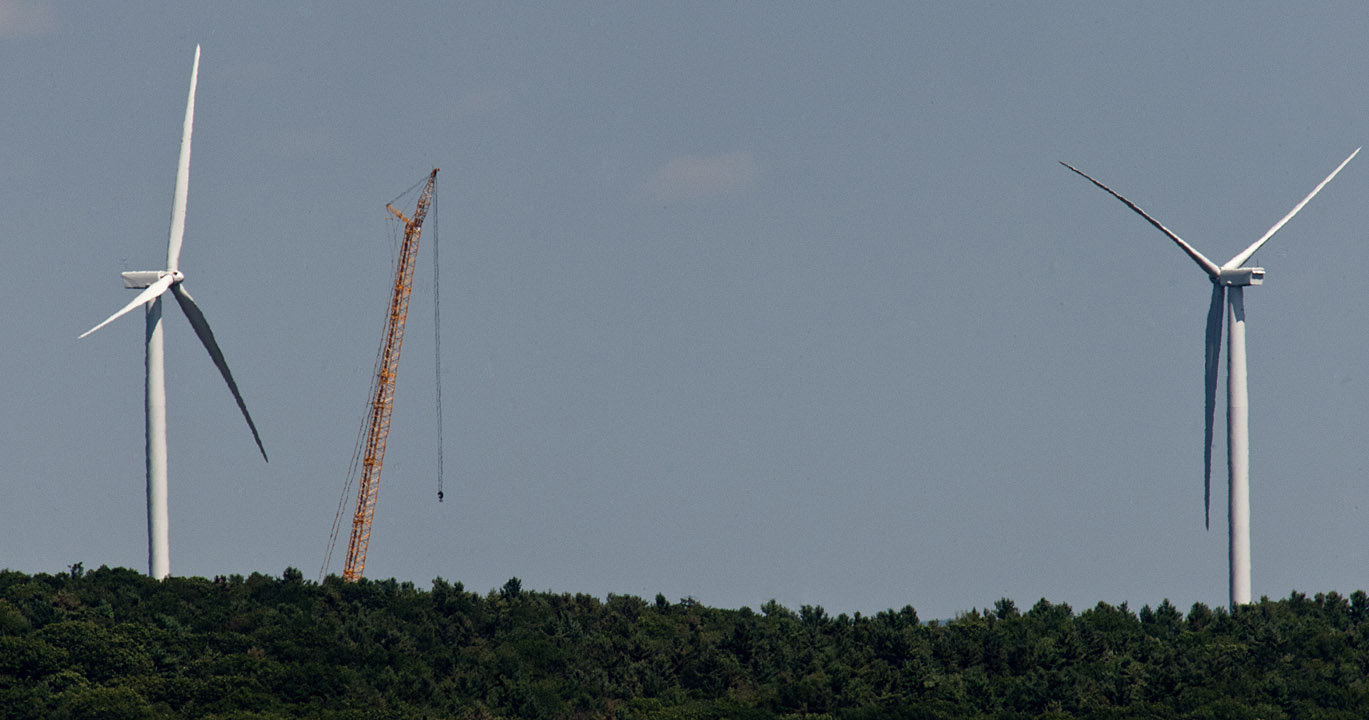 Wind Turbines Loom over Route 44