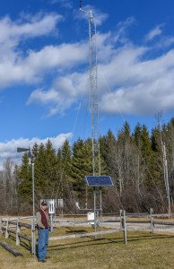 The NOAA weather station next to Great Mountain Forest's offices.