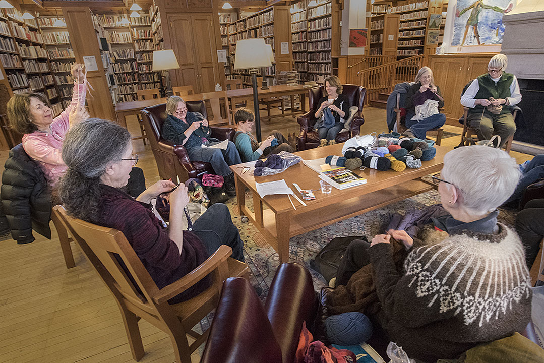 Busy Hands, a Ball of Yarn, a Crackling Fire