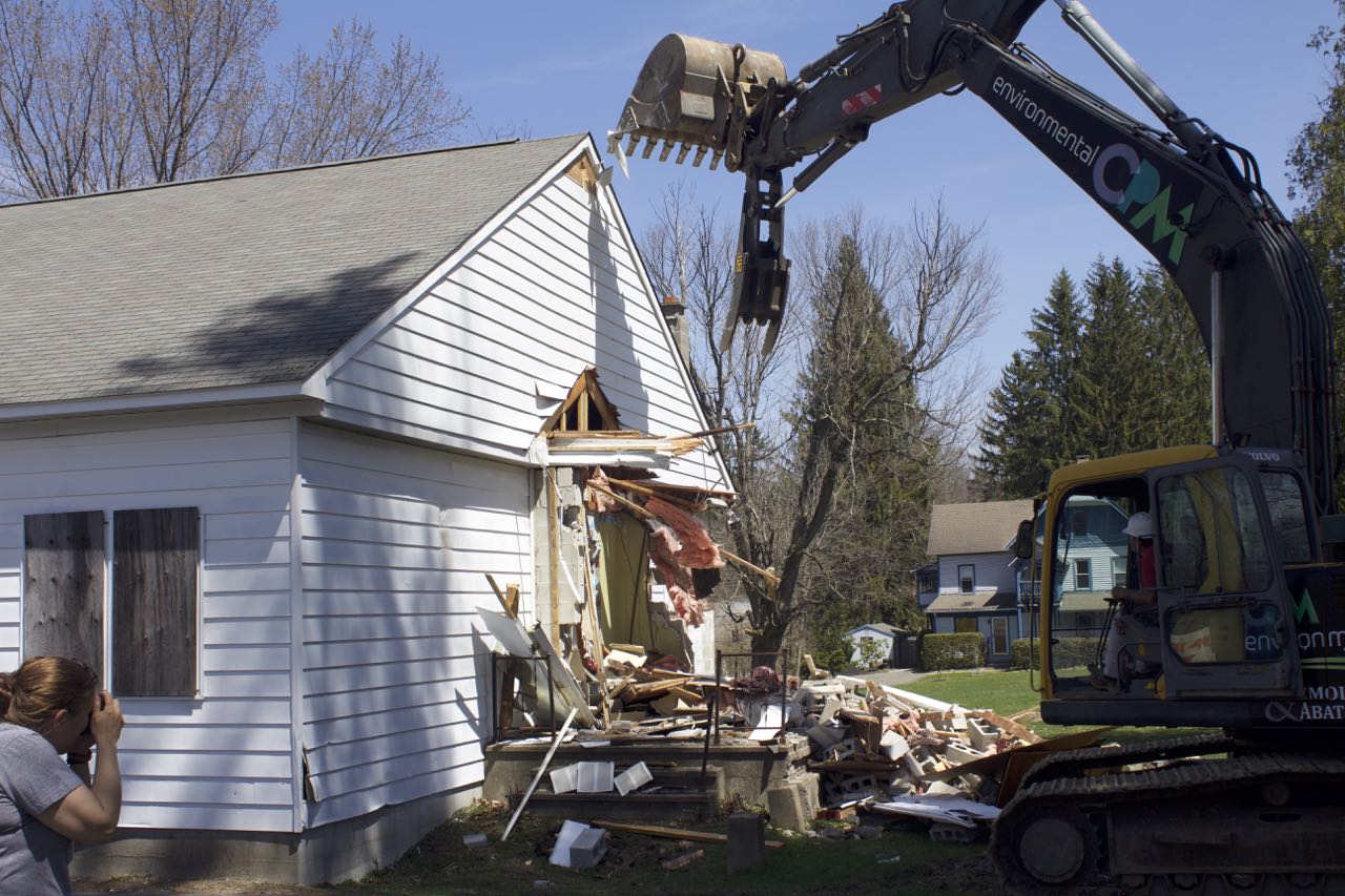 Demolition on Town Hall Lot