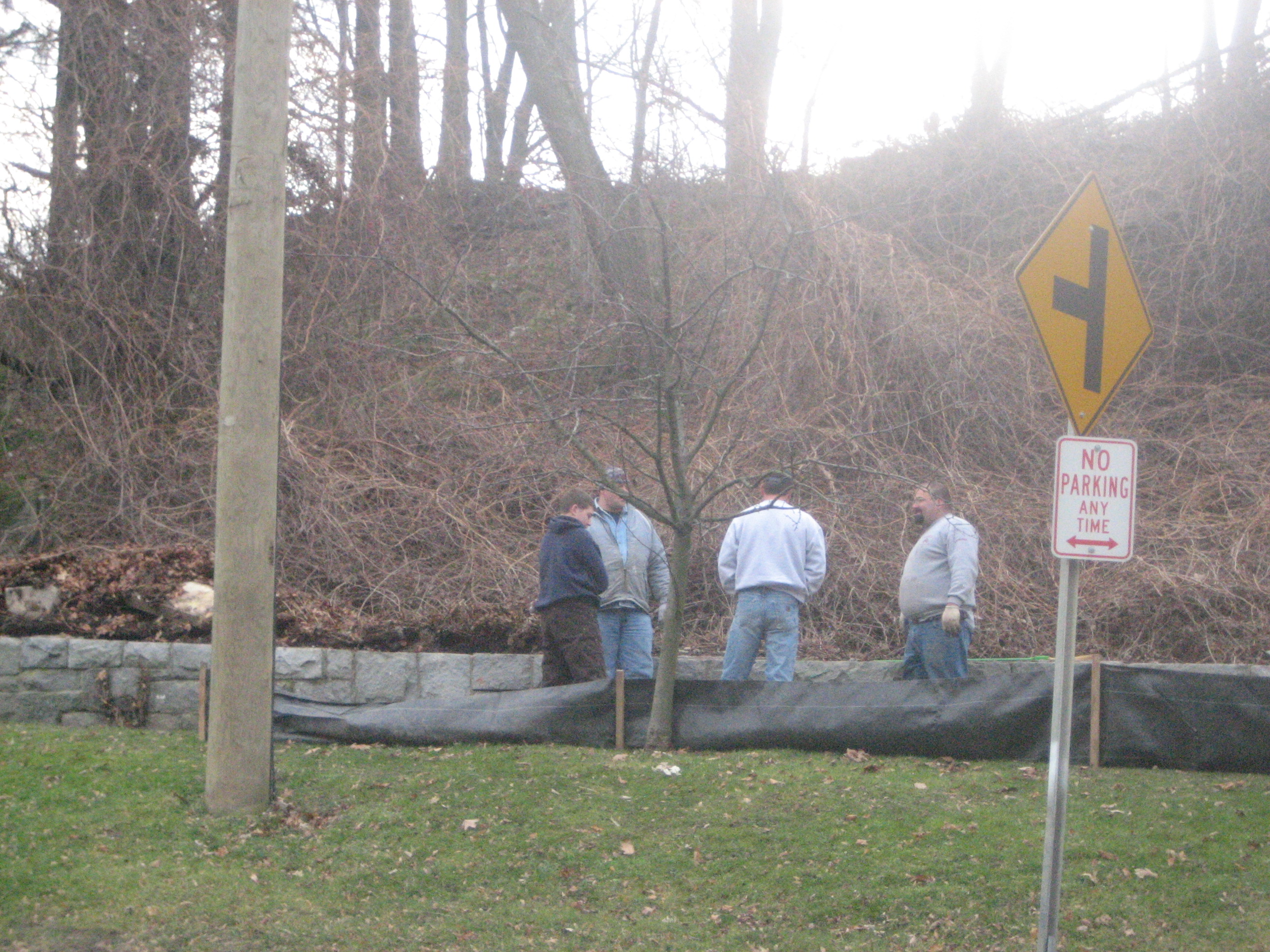 Wall at Battell Stoeckel Estate Comes Down