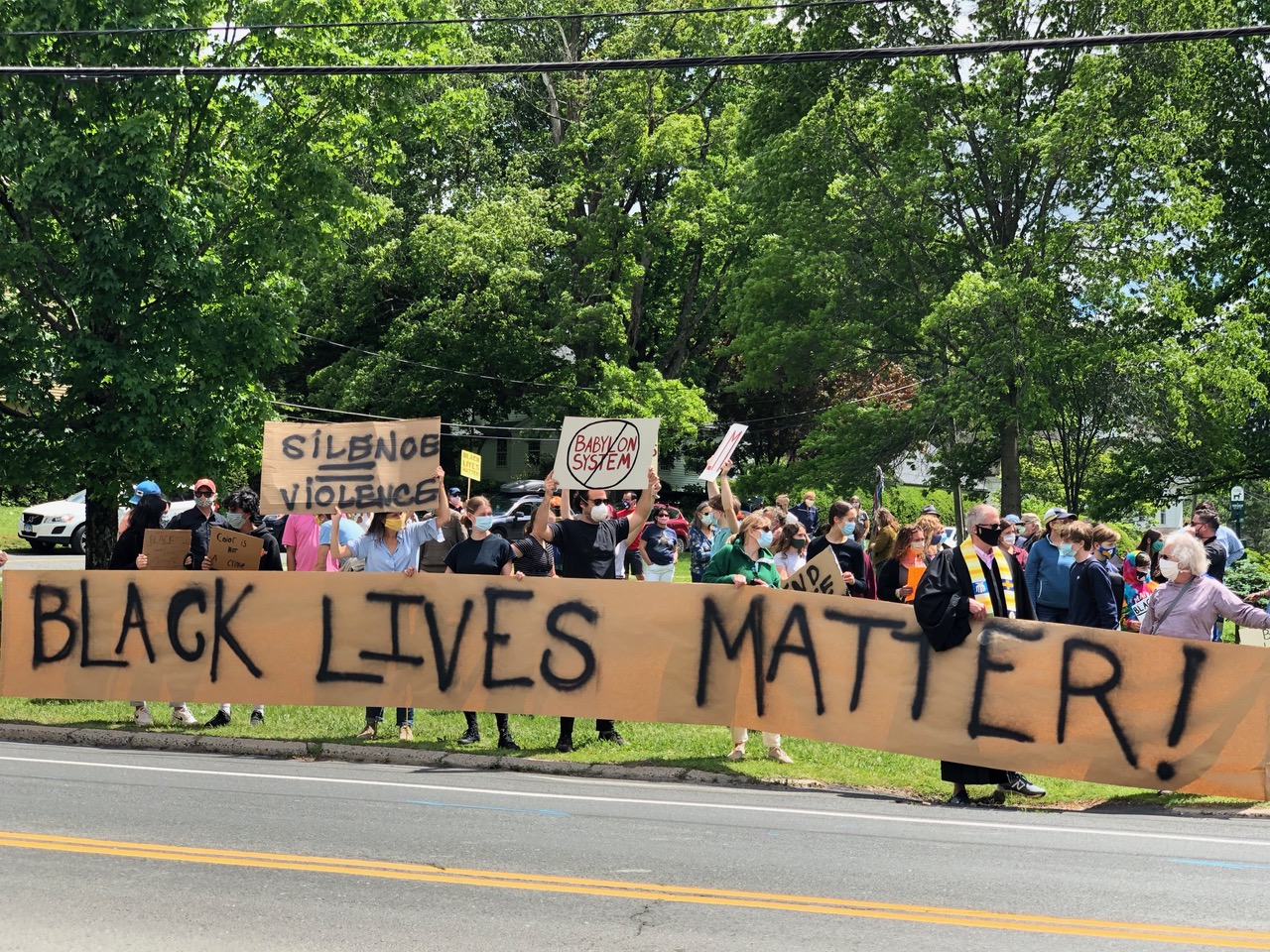 Protesters Gather on Norfolk Green
