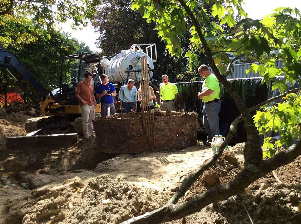 Coal Oil Tank Behind Library Safely Unearthed