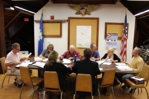 The Planning and Zoning Commission at Norfolk Town Hall during a recent meeting.