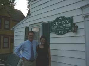 Brian Kenny and daughter Meghan run the Kenny Funeral Home in Norfolk. Photo by Bob Bumcrot.